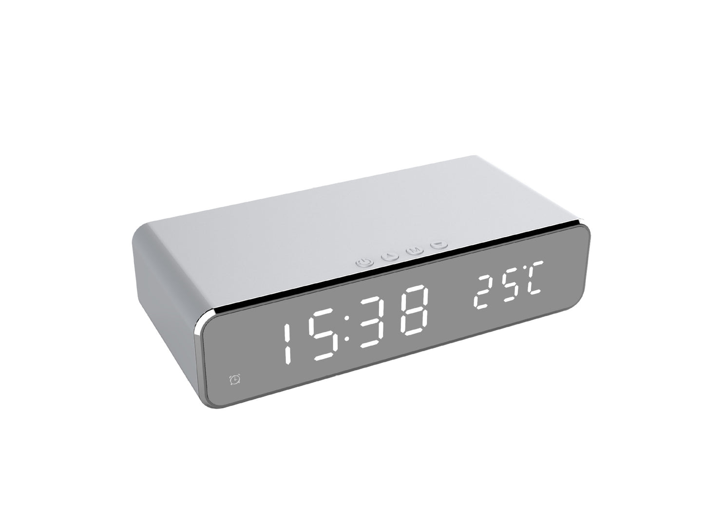 LED Electric Alarm Clock With Wireless Charger - Sash Store
