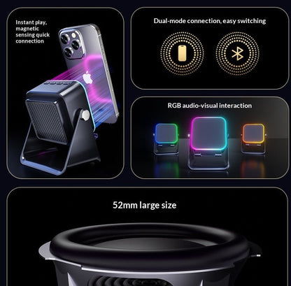 Induction Folding Desktop Phone Stand Speaker - Sash Store