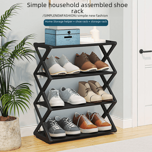 X-Type Multi-Functional Shoe Rack With Two Layers - Sash Store